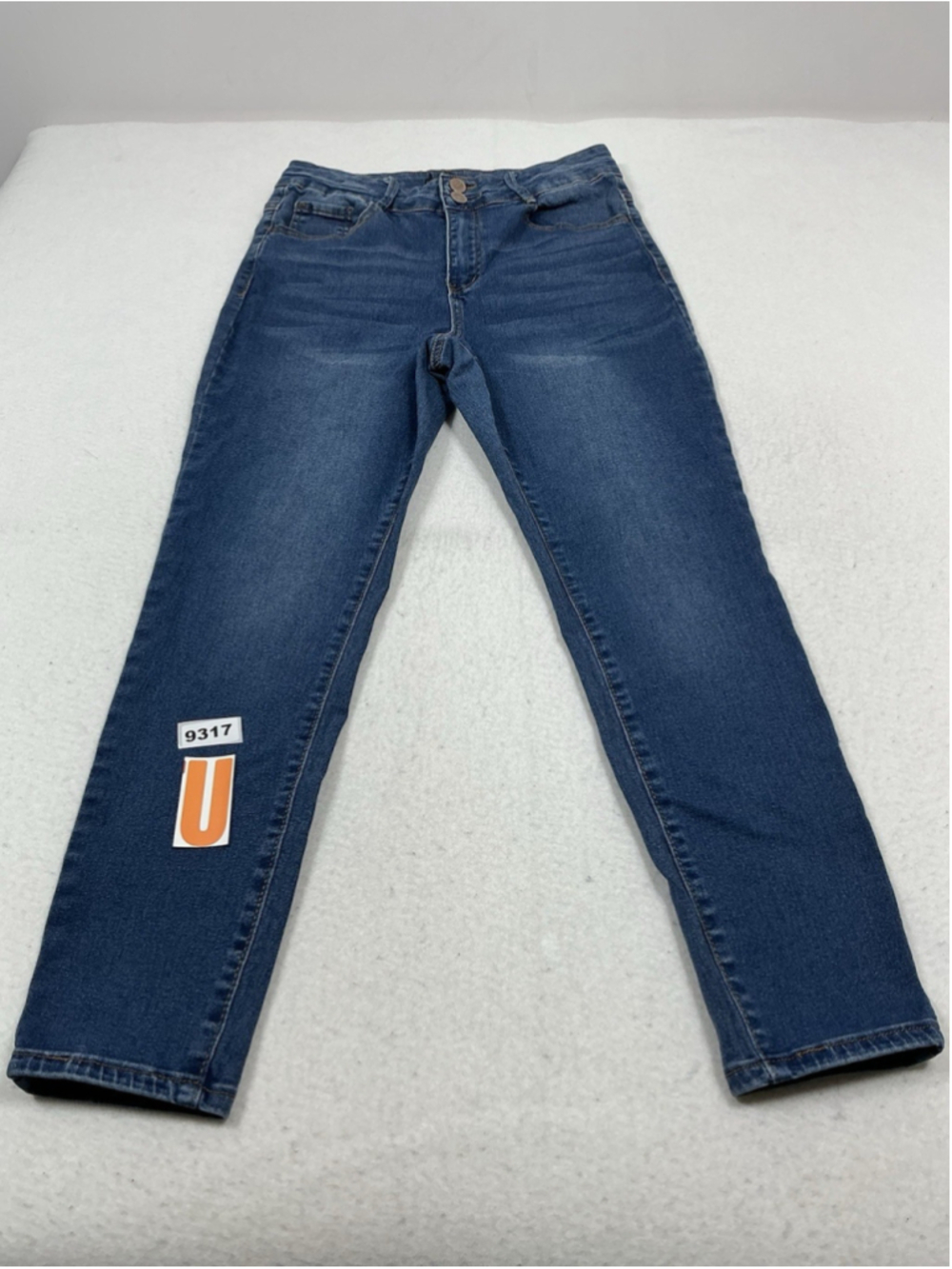 Womans Jr Excellent Dollhouse Curvy Stretch Blue Jeans Size 13/14